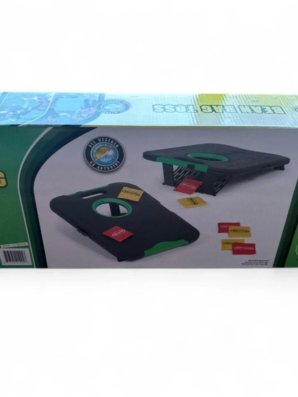 Bean Bag Toss Cornhole Game - Green and Black Portable NWT